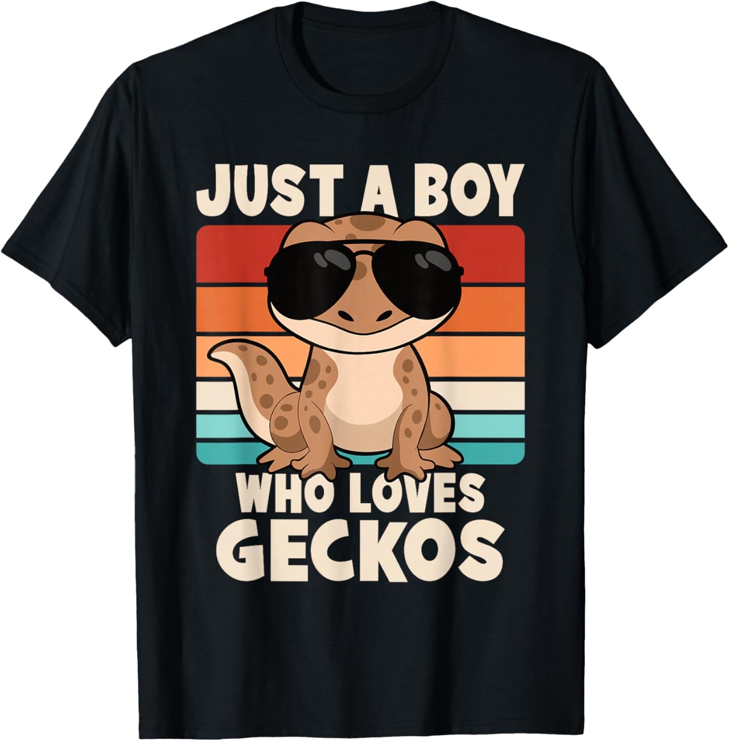 Just A Boy Who Loves Geckos Funny Leopard Gecko Lizard Kids