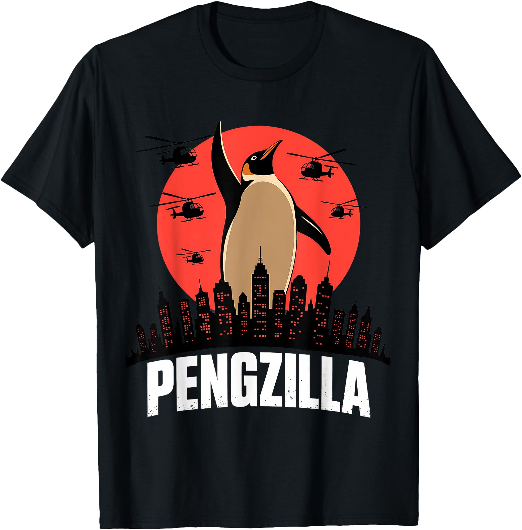 Pengzilla Funny Penguin Monster Japanese Art