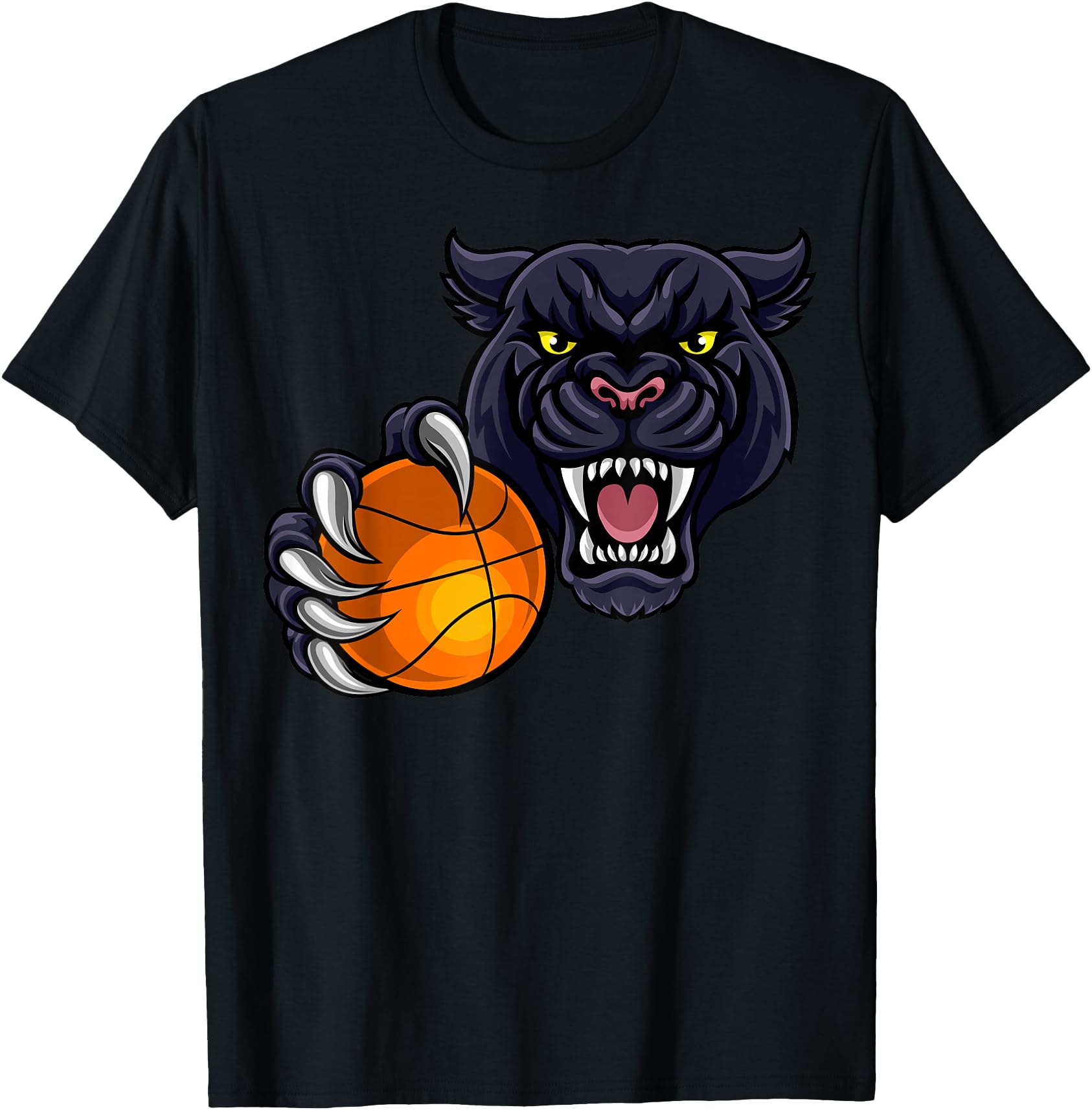 Panther Cartoon Sports Panthers Team Mascot Basketball Ball
