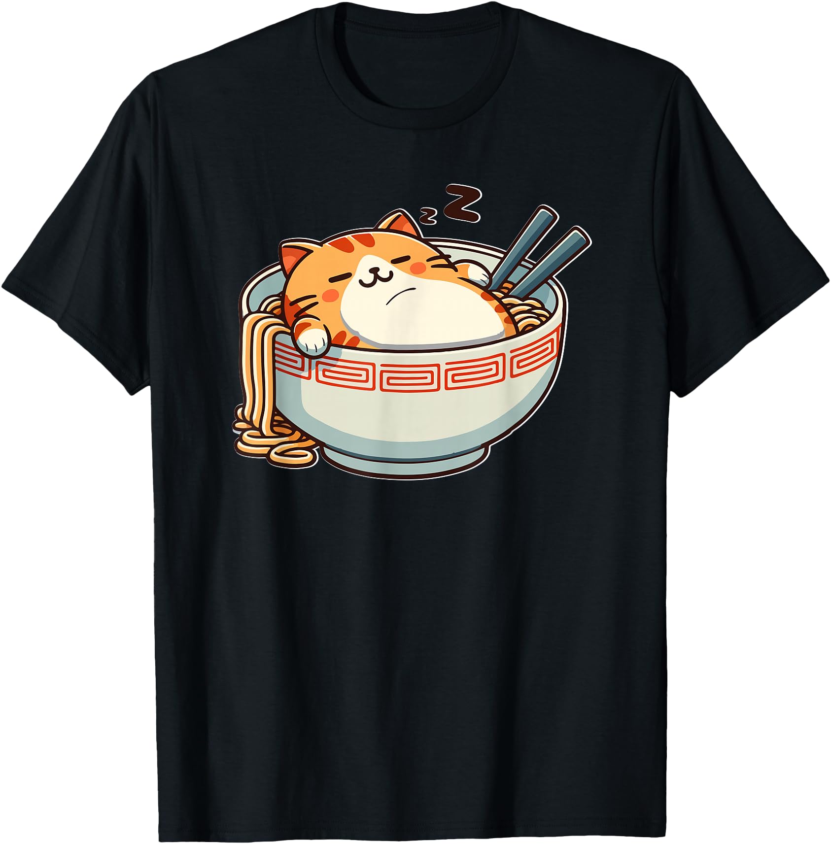 Funny Anime Kawaii Neko Ramen Cat Cute Japanese Noodles-