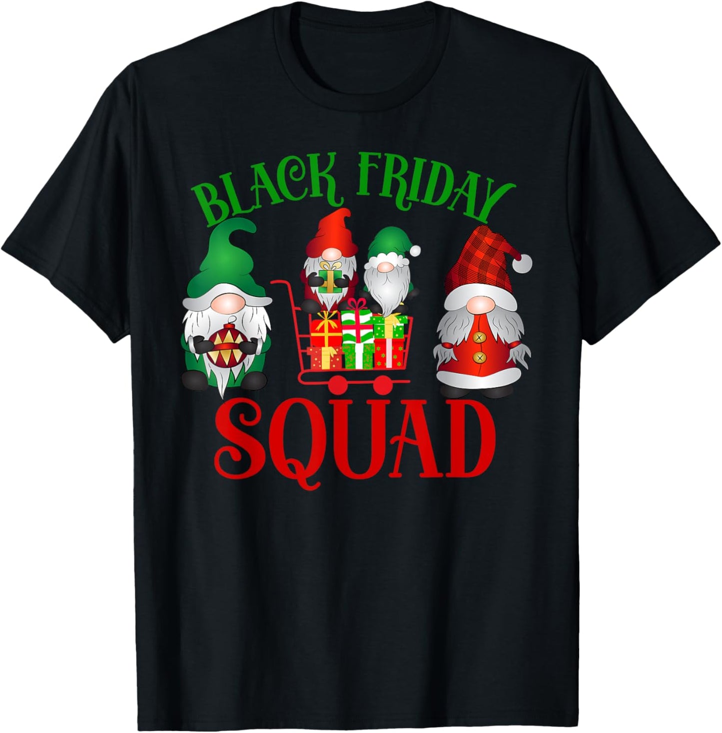 Friday Gnome Shopping Squad Black Family Christmas Gnomies