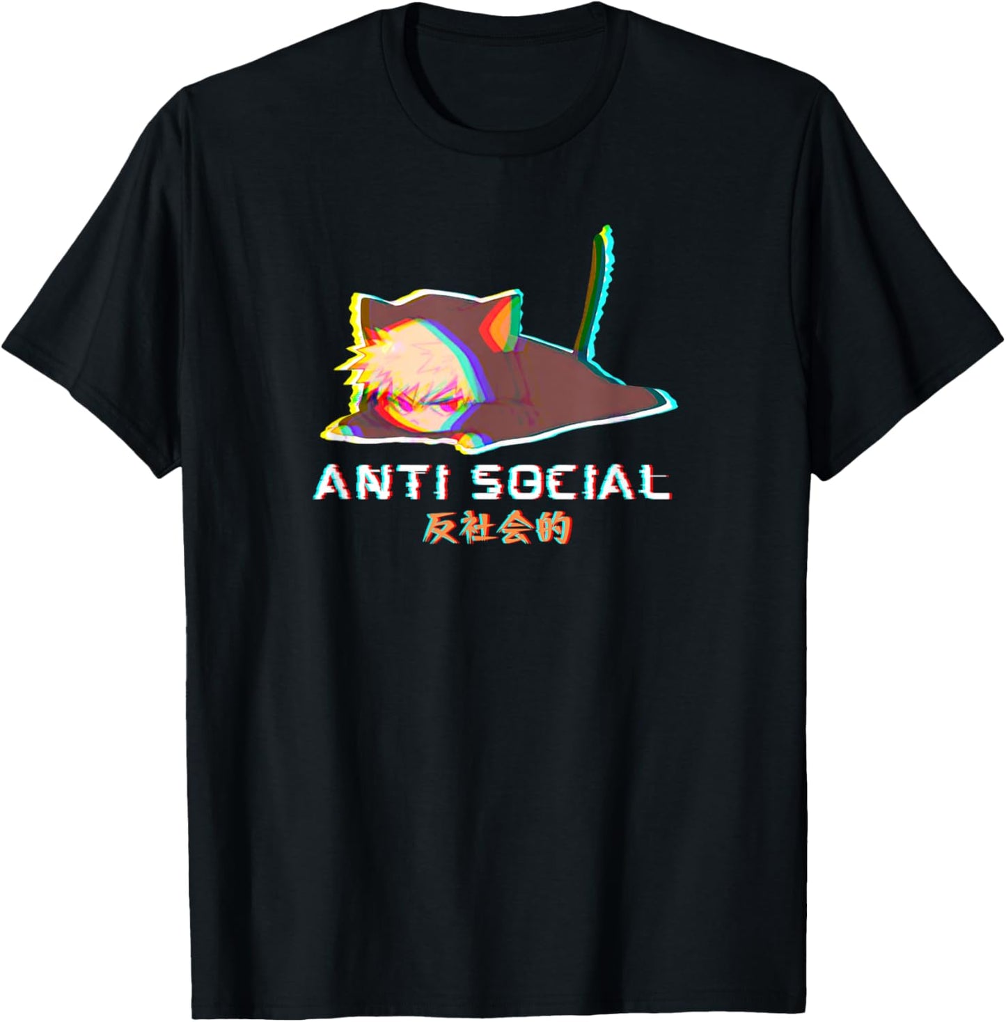 Retro Anti Social Glitch Aesthetic Anime Chibi Sad Boy