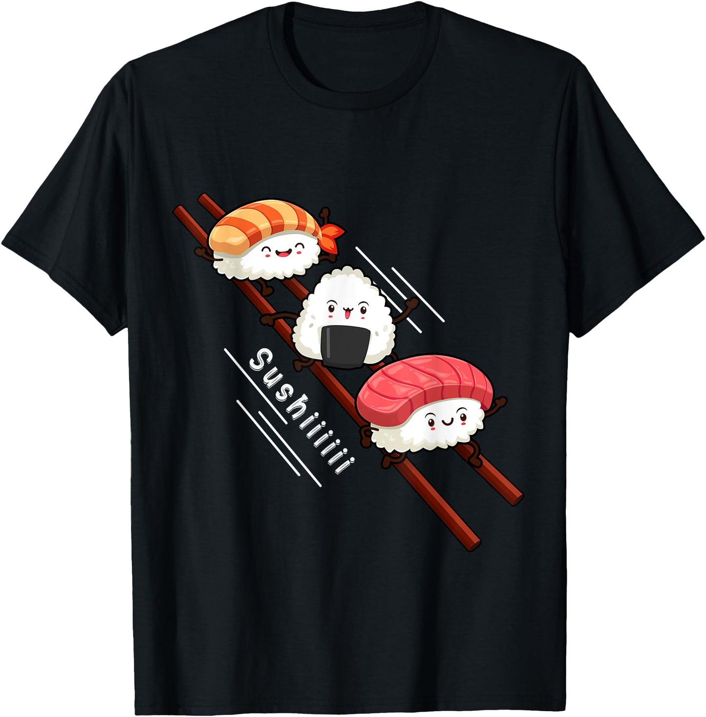 Sushi Sliding On Chopsticks Funny Kawaii Anime Japanese food