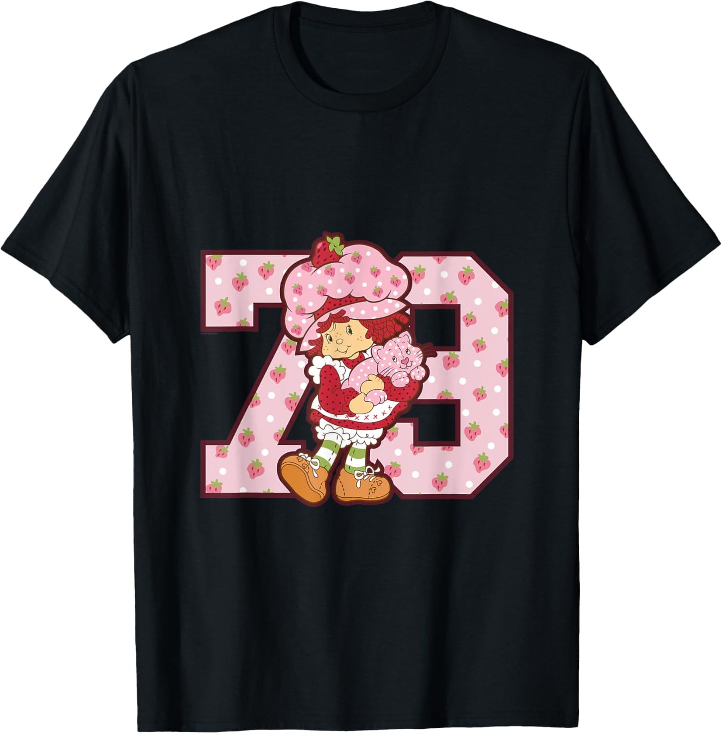 Strawberry Shortcake Collegiate 79 Polka Dot Vintage Cartoon