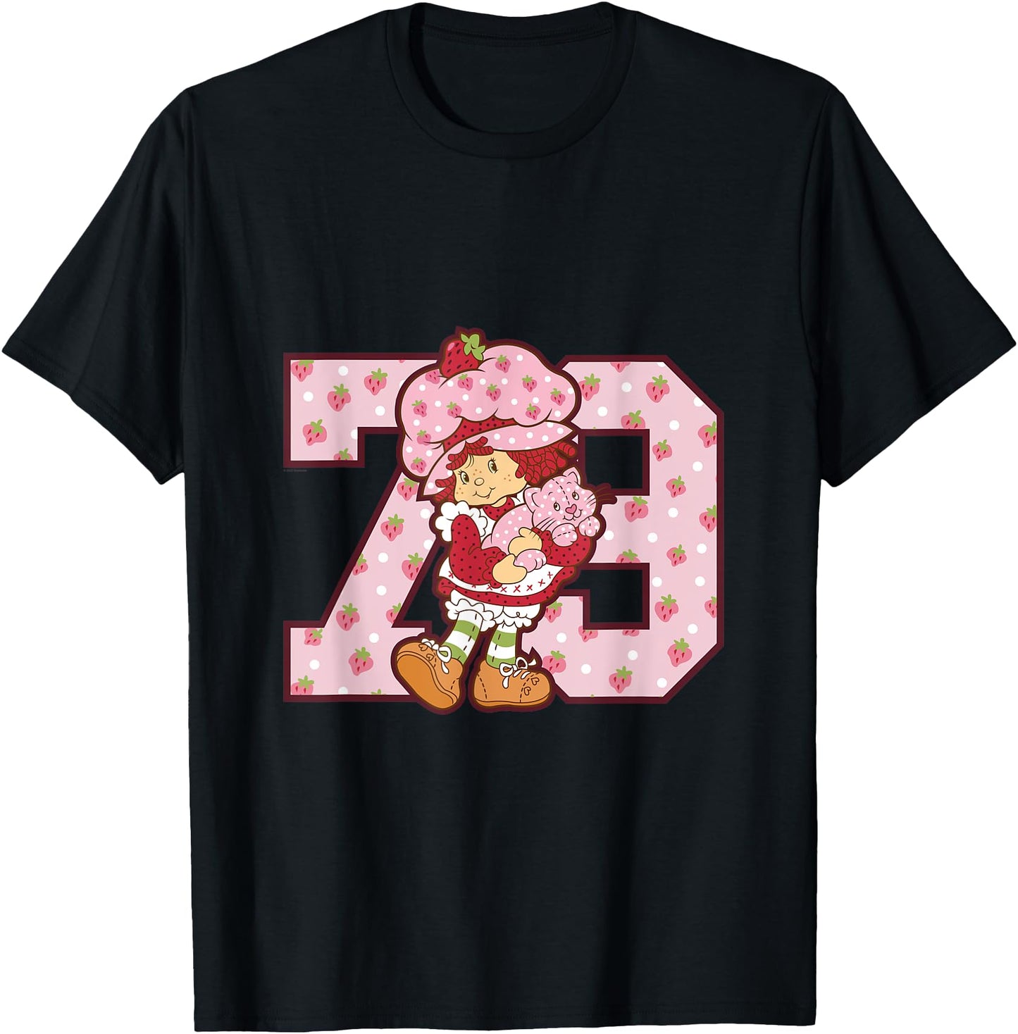 Strawberry Shortcake Collegiate 79 Polka Dot Vintage Cartoon