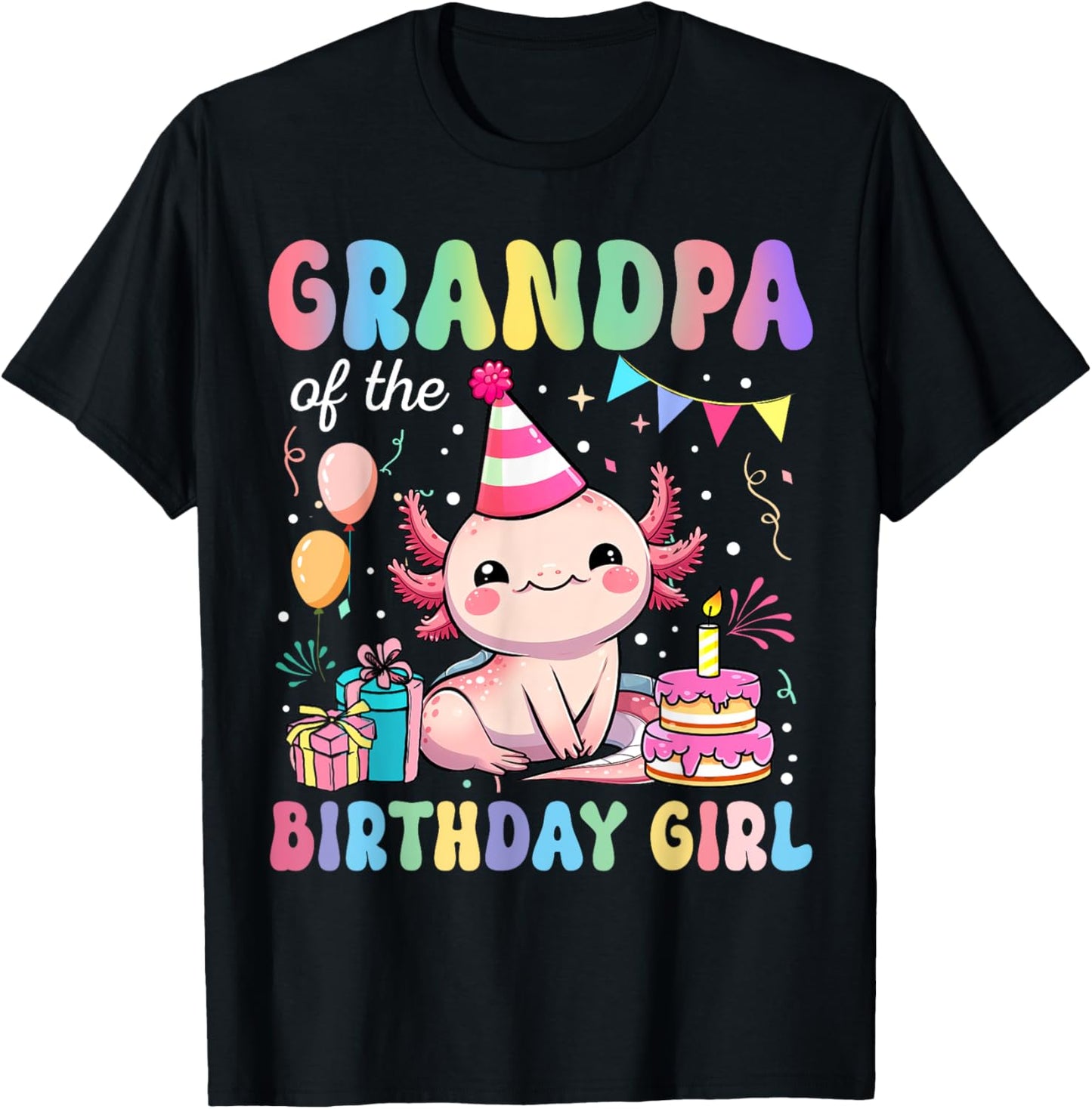 Grandpa Of The Birthday Girl Axolotl Bday Party Family