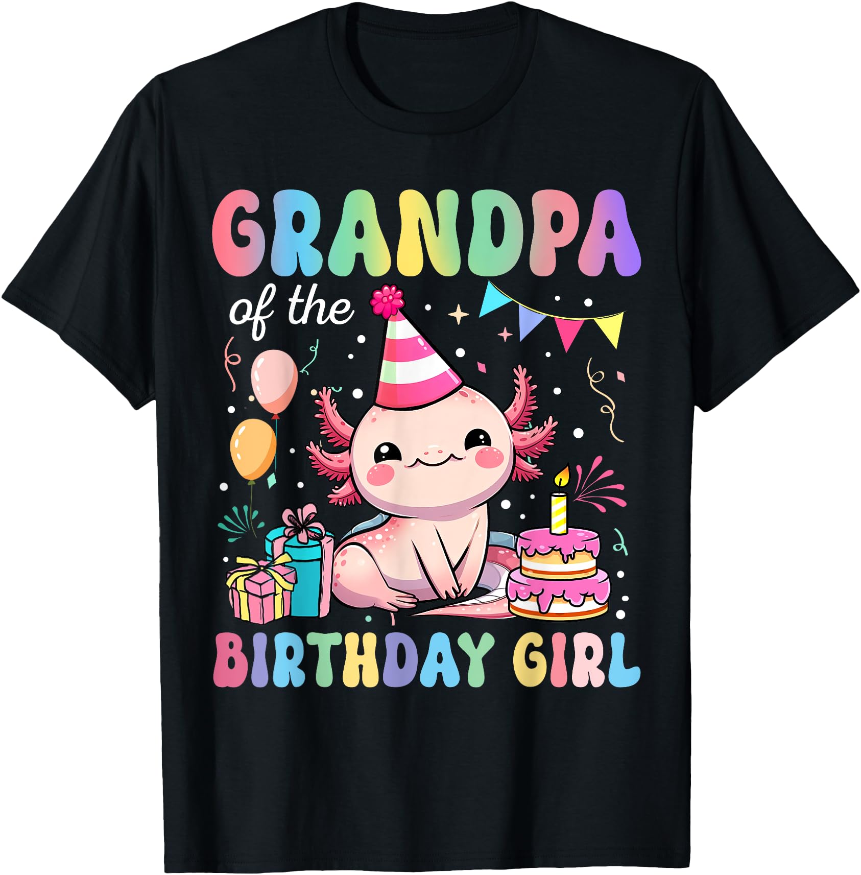 Grandpa Of The Birthday Girl Axolotl Bday Party Family