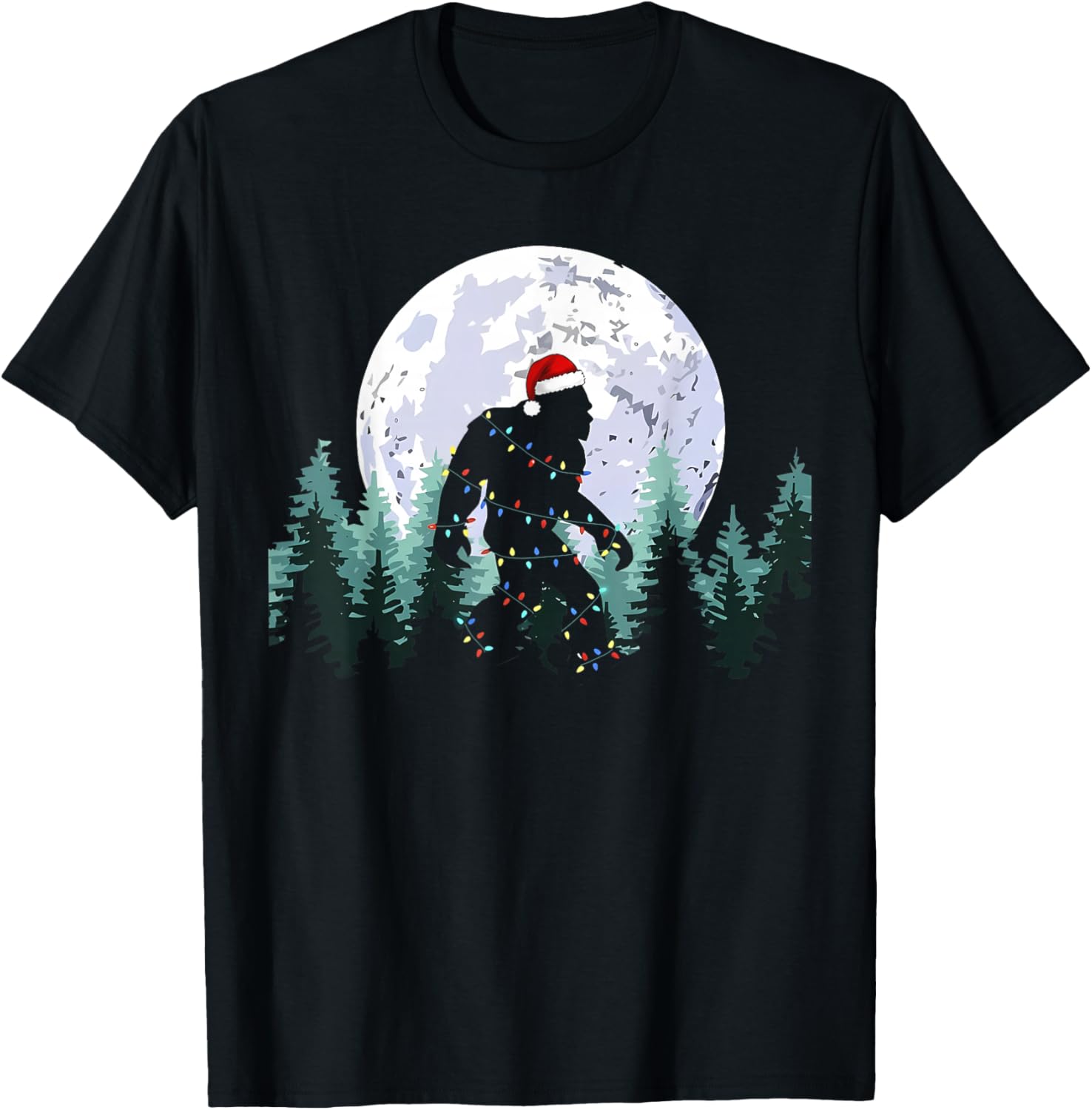 Christmas Bigfoot Sasquatch Tree Lights Funny Xmas Men Boys