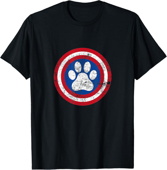 Captain Dog Super Hero Funny Pet Lover T-Shirt for Men Women Kids