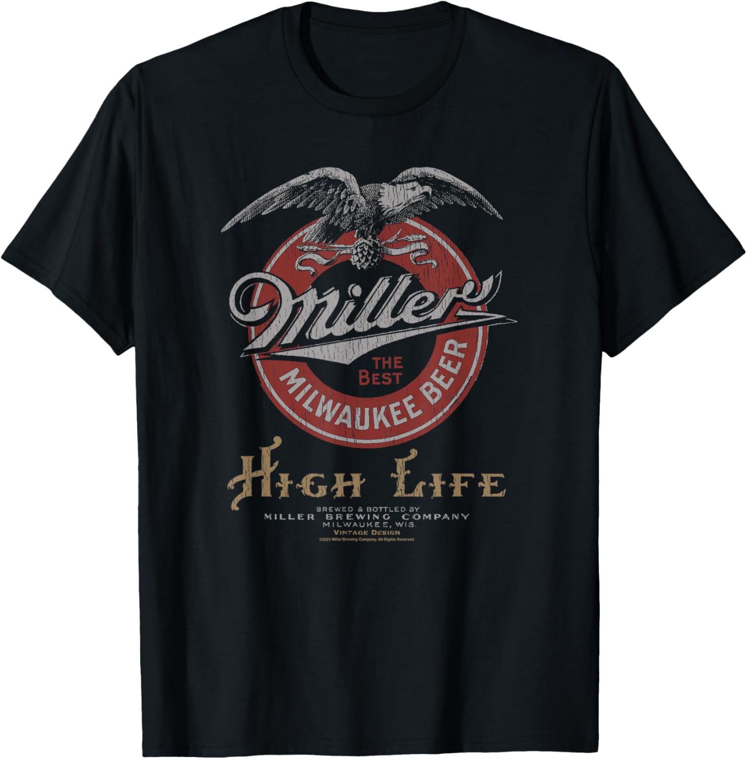 Coors Classic Miller High Life Vintage Beer Logo T-Shirt Small