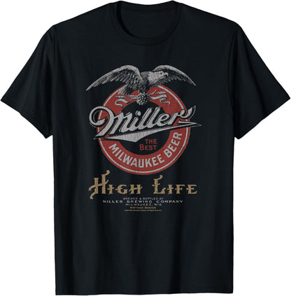 Coors Classic Miller High Life Vintage Beer Logo T-Shirt Small