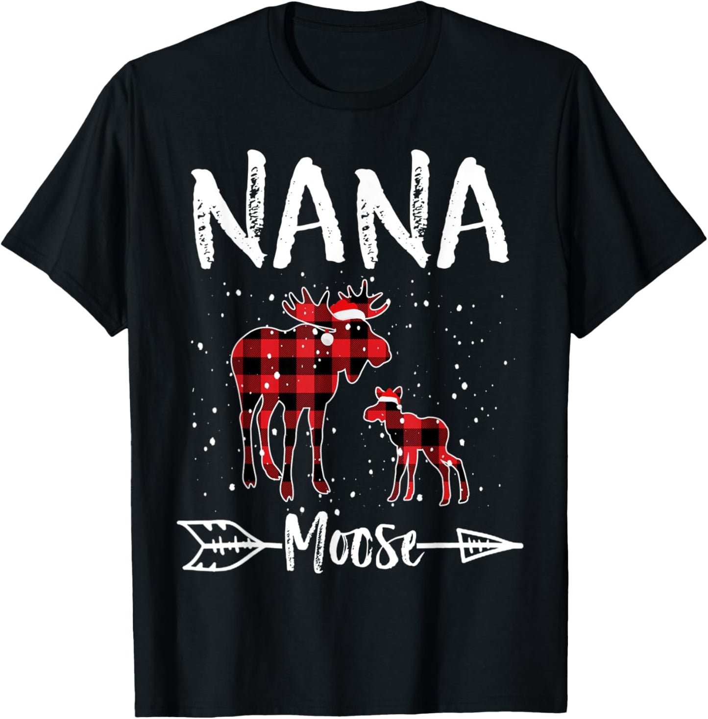 Nana X-mas Moose Santa Family Matching Pajamas