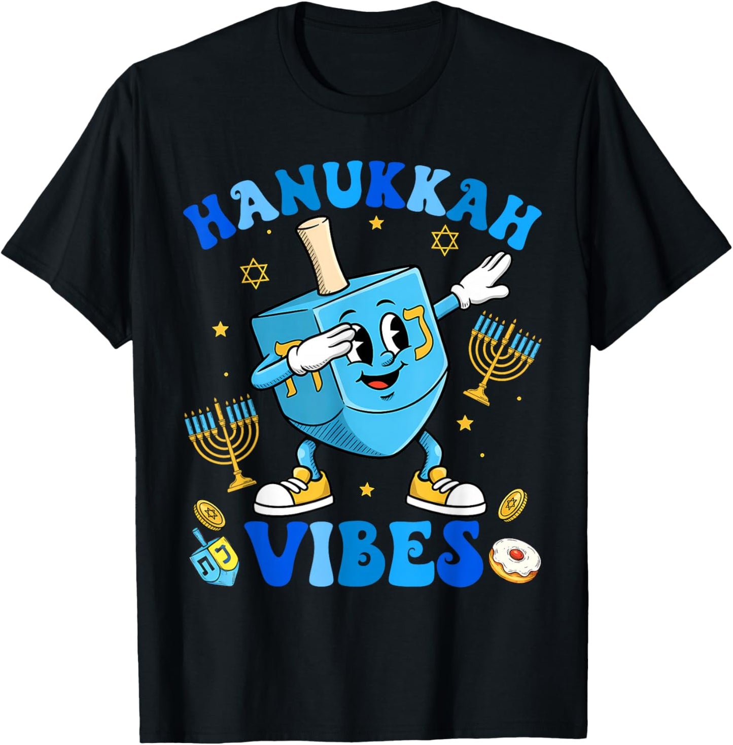 Hanukkah Vibe Funny Dreidel Dabbing Shirt Menorah Chanukah