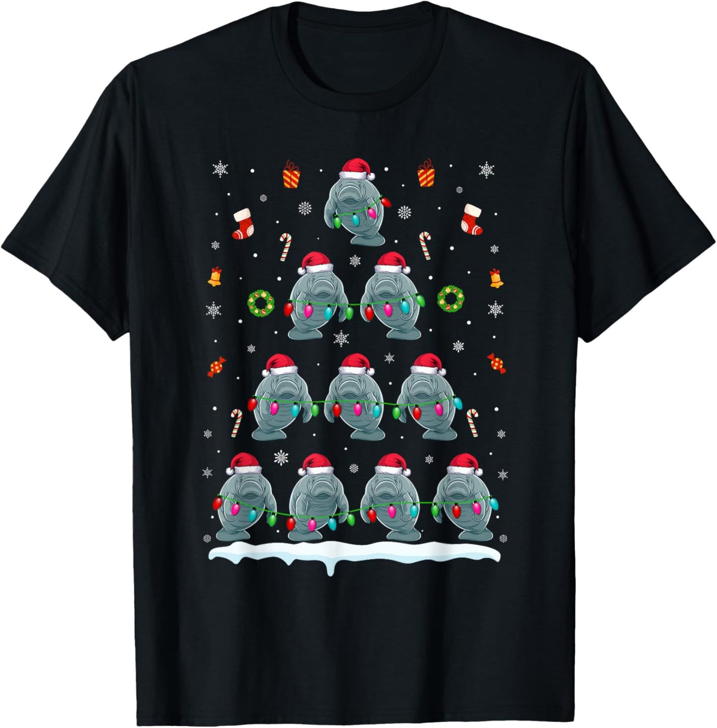 Manatee Christmas Tree Lights for Men Women Manatee Xmas