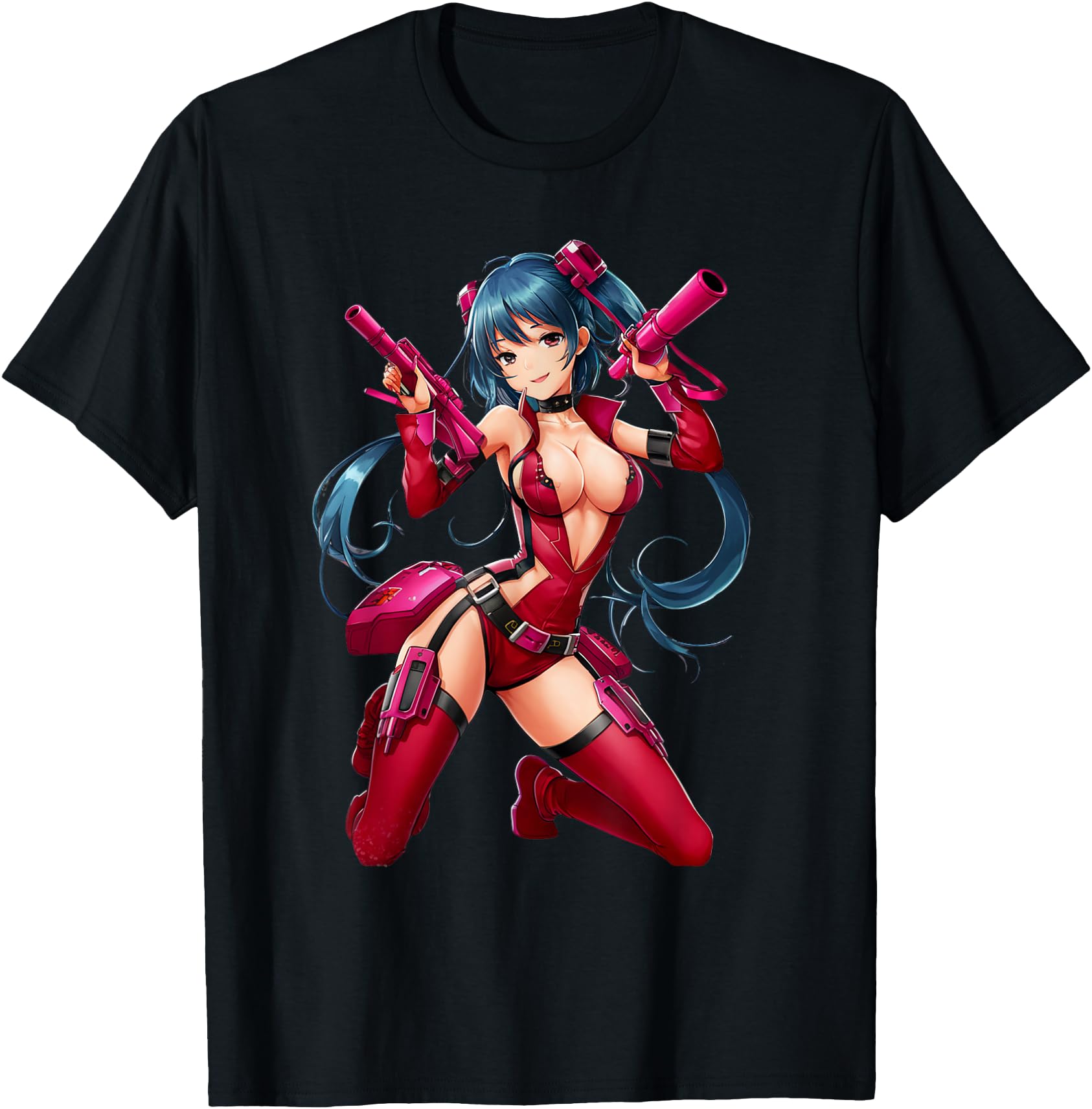 Waifu Sexy Anime Girl Horns Cyberpunk Japanese Manga Cosplay