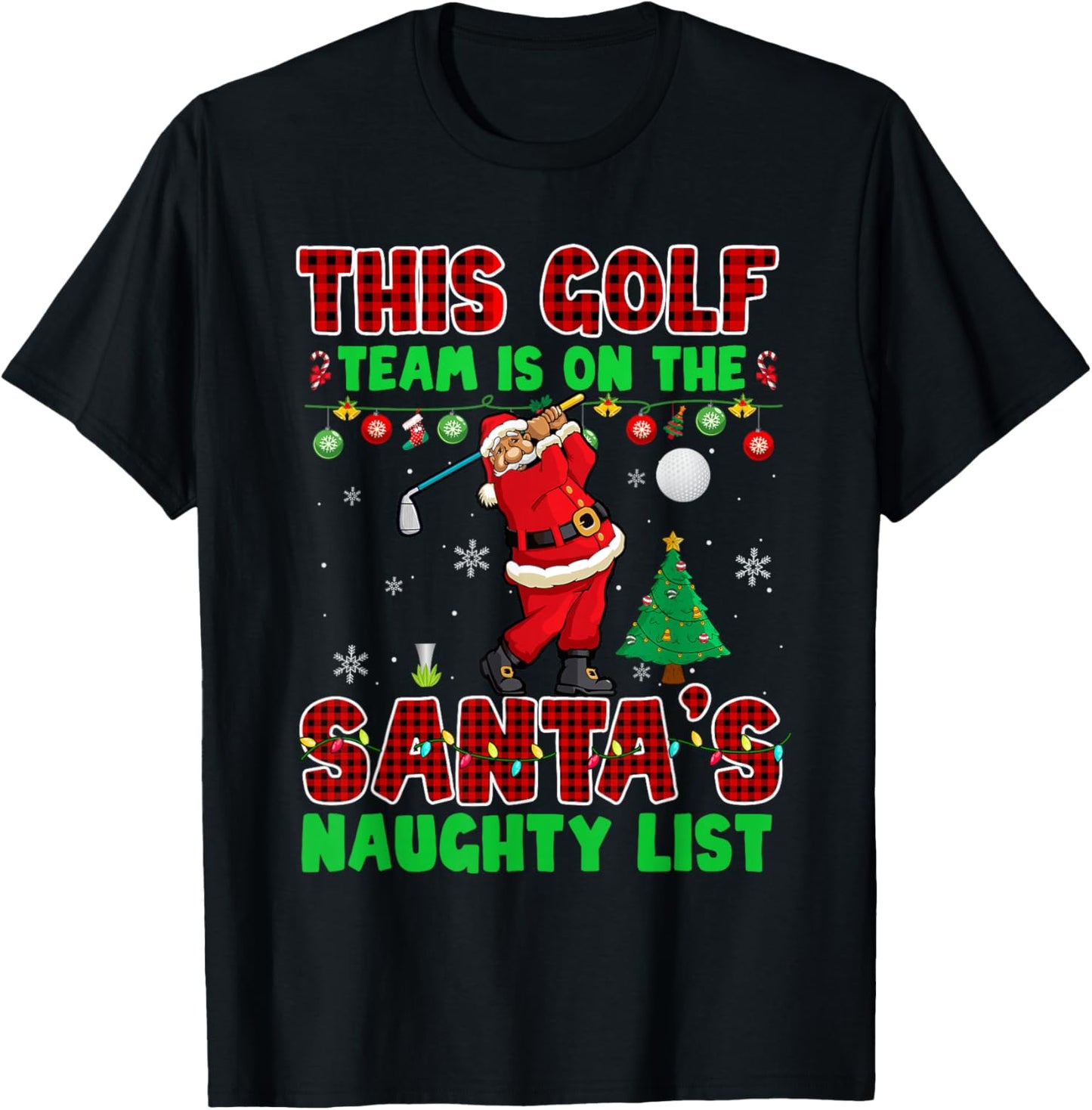 Golf Team Is On Santa's Naughty List Xmas Santa Player