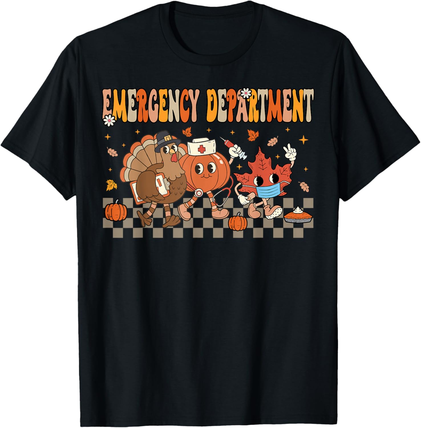 Emergency Department Crew ER Nurse Fall Thanksgiving Women