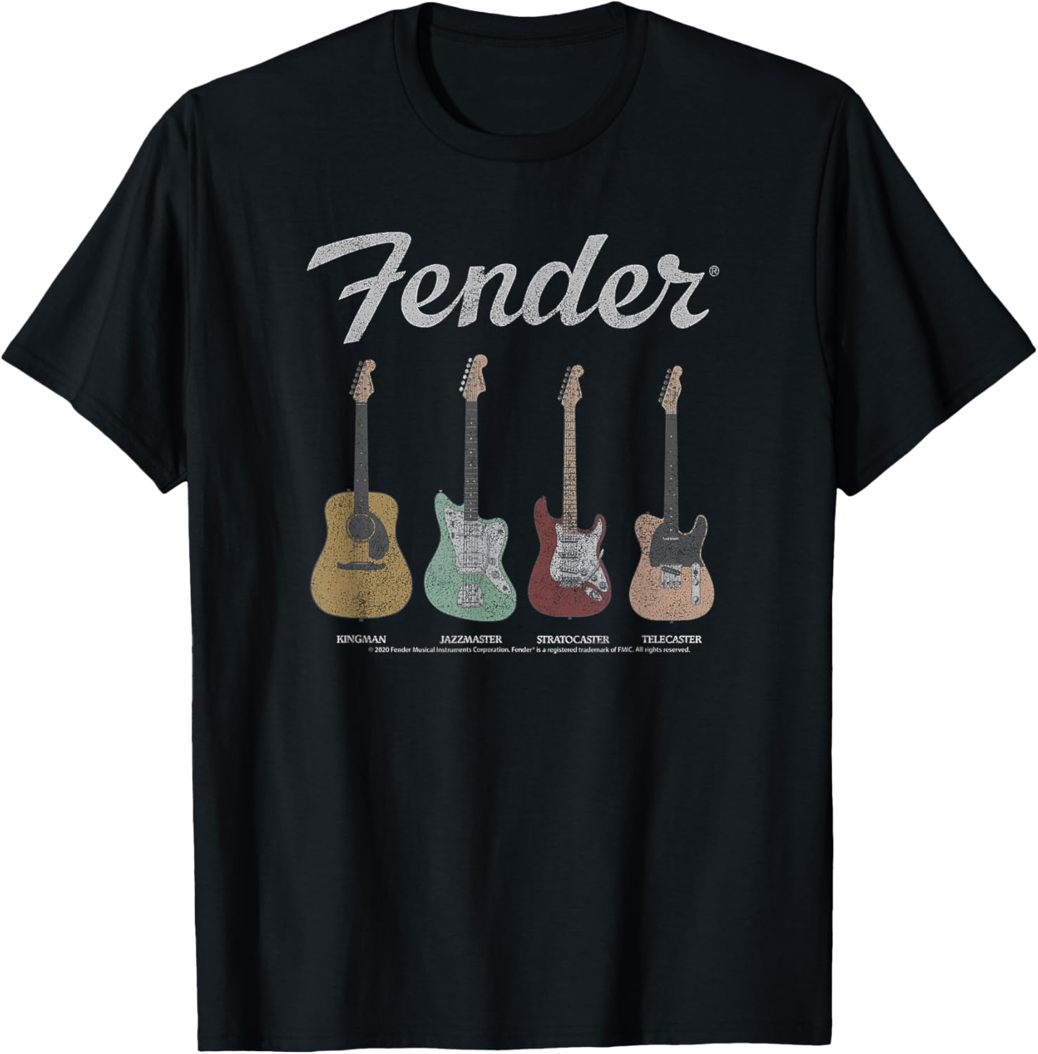 Fender Vintage Guitar Lineup T-Shirt Small