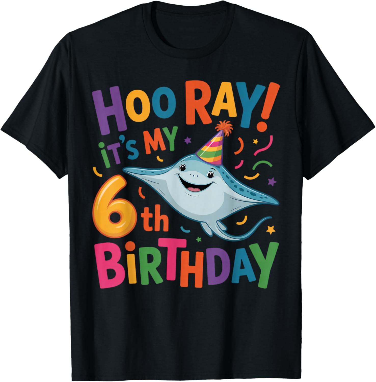 It's My 6th Birthday Party 6 Years Old Birthday Stingray