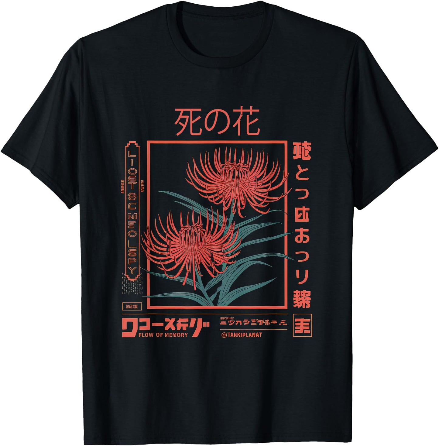 Japanese T-Shirt for Men and Women, Spider Lily Anime Flower