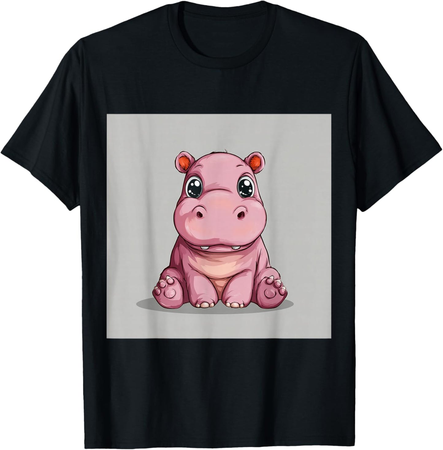 Cute Cartoon Hippo Chibi Style Cute Baby Hippo