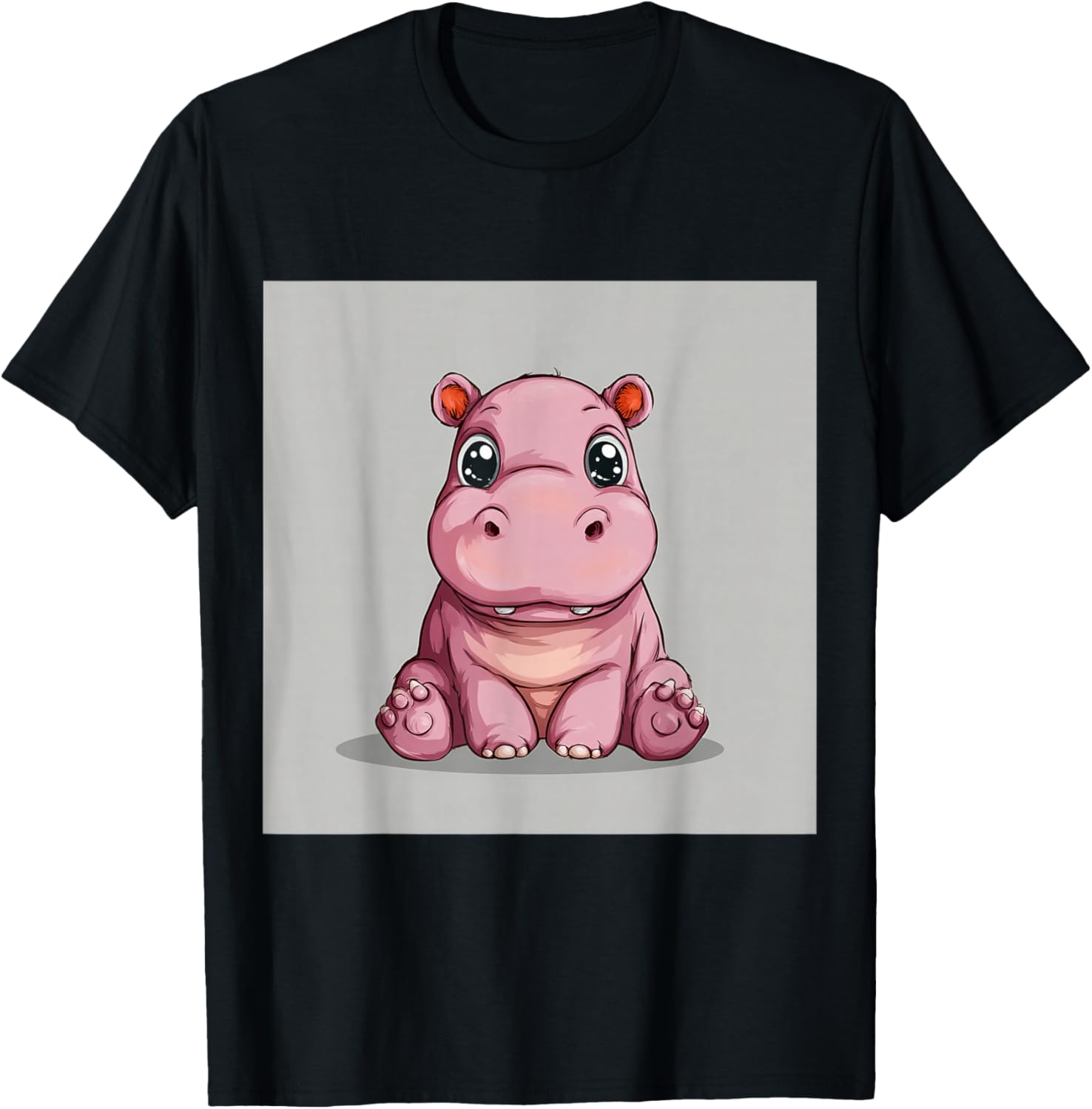 Cute Cartoon Hippo Chibi Style Cute Baby Hippo