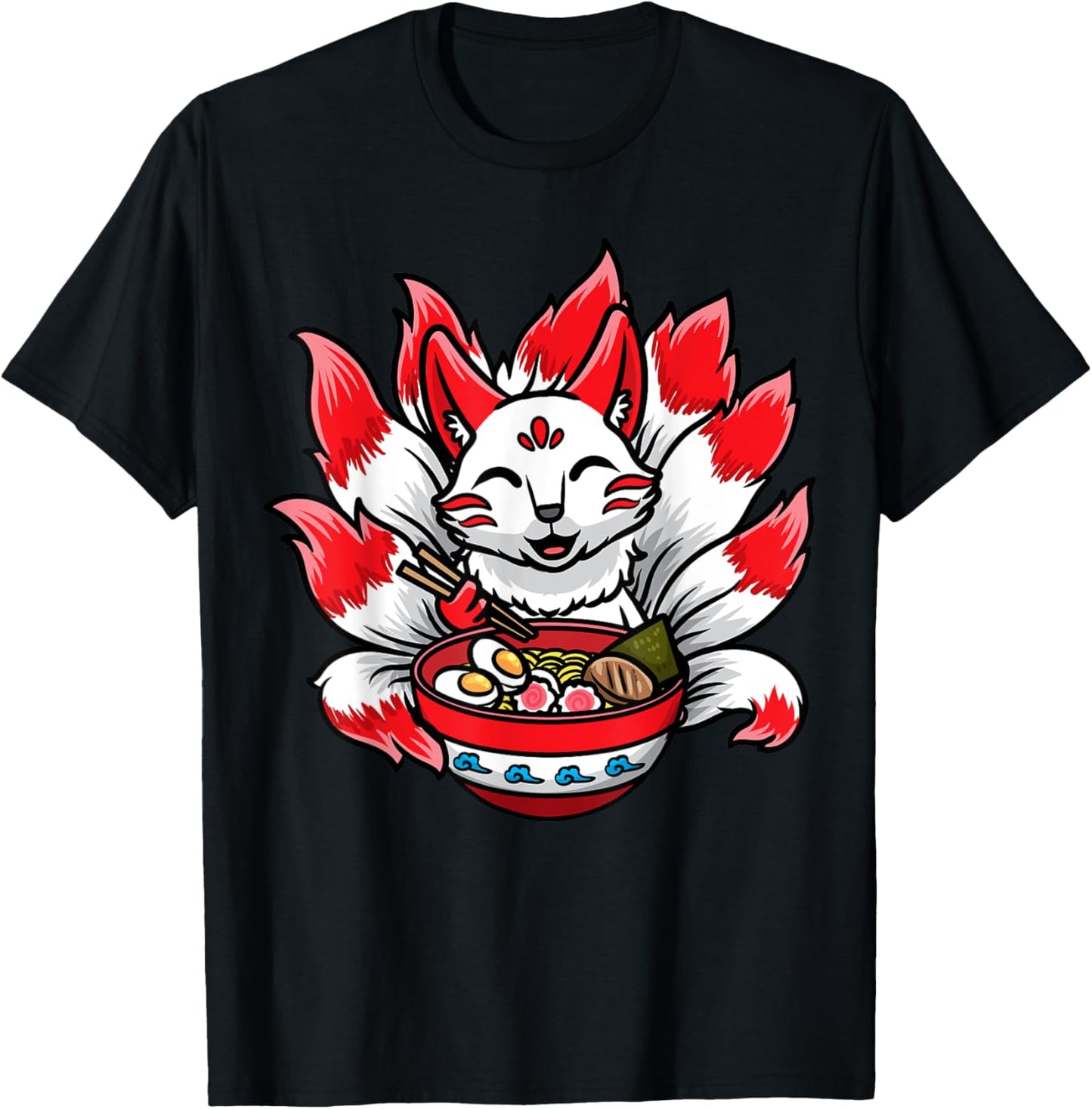 Kitsune Gifts Funny MalCuteThemb Cute Kitsune Ramen Bowl Japanese Noodle Kawaii Anime Fox