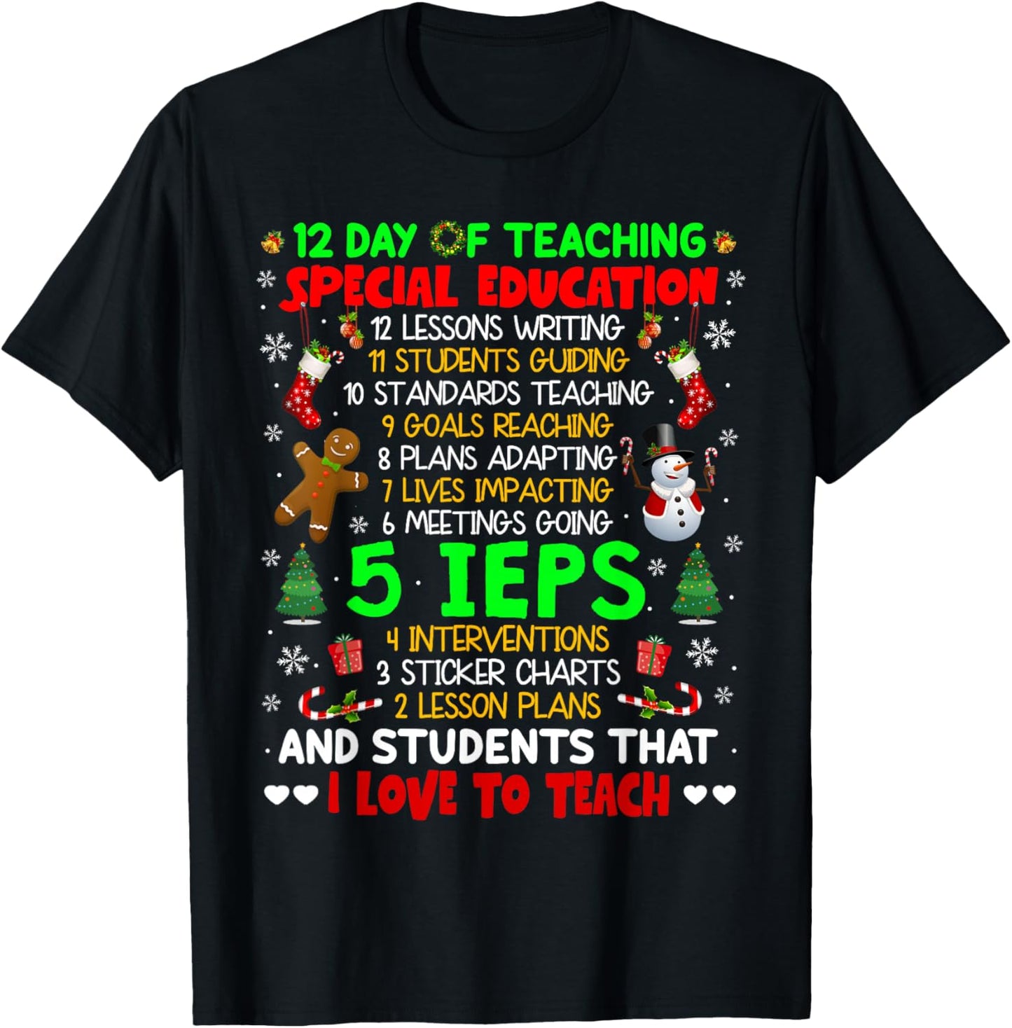 12 Days Of Teaching Special Education IEPS SPED Teacher Xmas