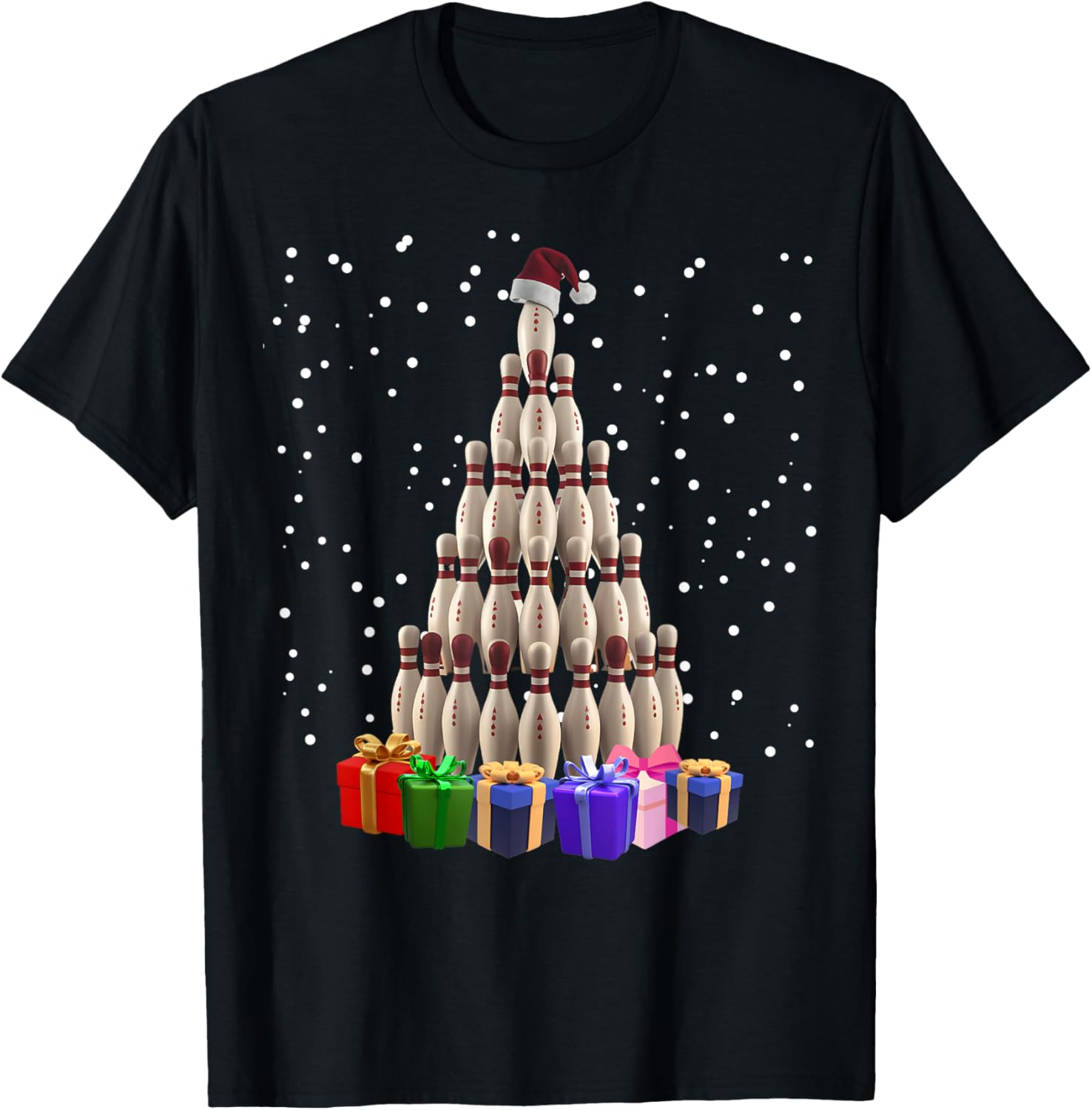 Bowling Christmas Tree Funny Xmas Matching Family Men Women