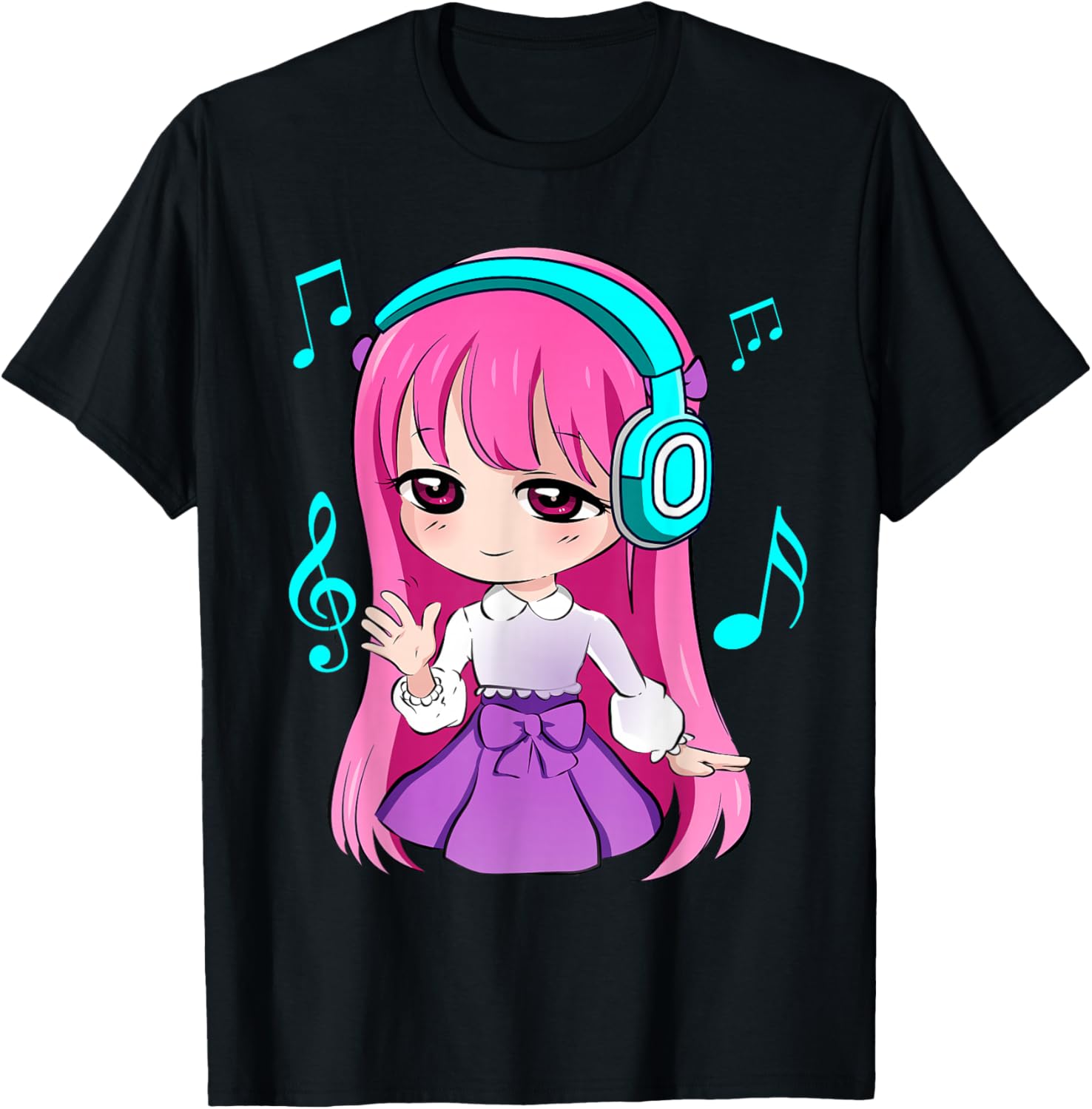 Anime and Music Girl for Teen chibi graphic Anime girl