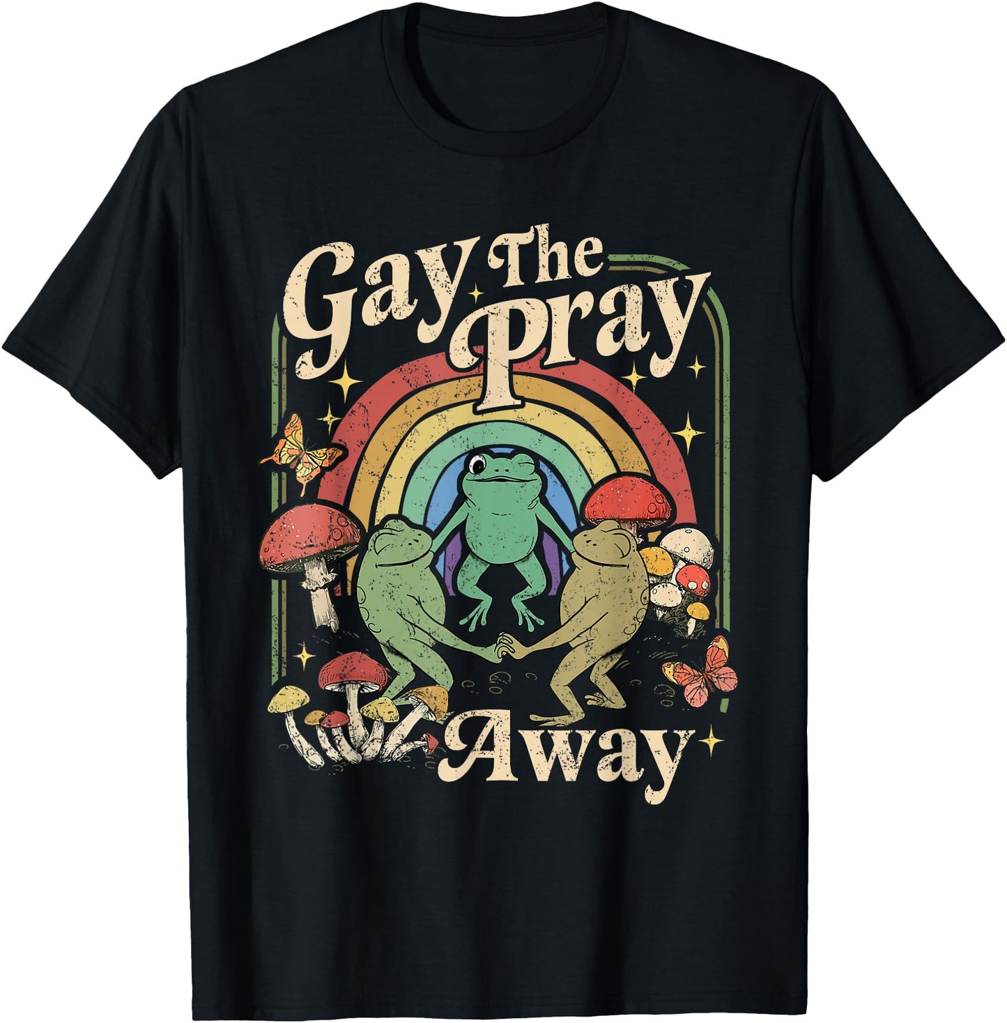 Gay The Pray Away Rainbow Funny Meme Frogs Pride LGBTQ