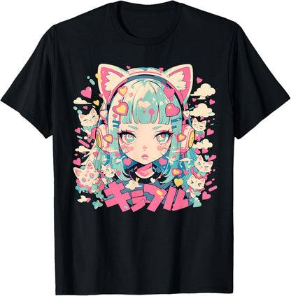 Anime Waifu Cute Anime manga Cat Girl Sweet Retro Japan