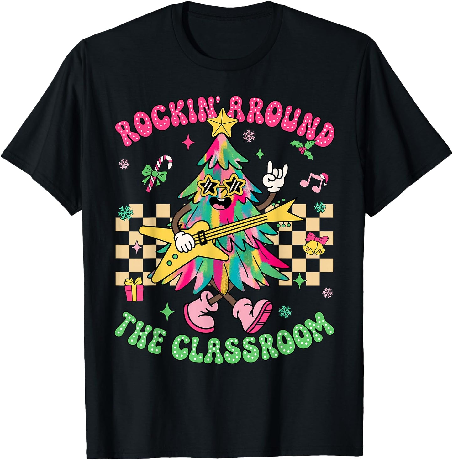 Groovy Teacher Christmas Rockin' Around The Classroom