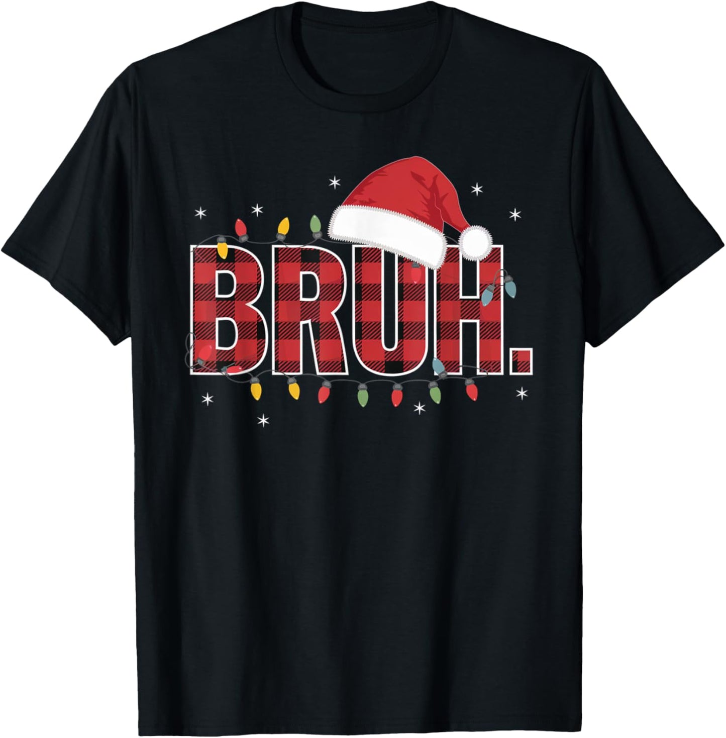 Bruh Funny Christmas Plaid Teens Boys Kids Xmas Pajamas
