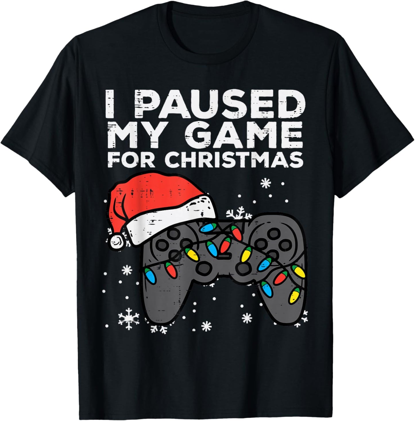 Paused My Game Christmas Gamer Xmas Men Boys Kids Youth Teen