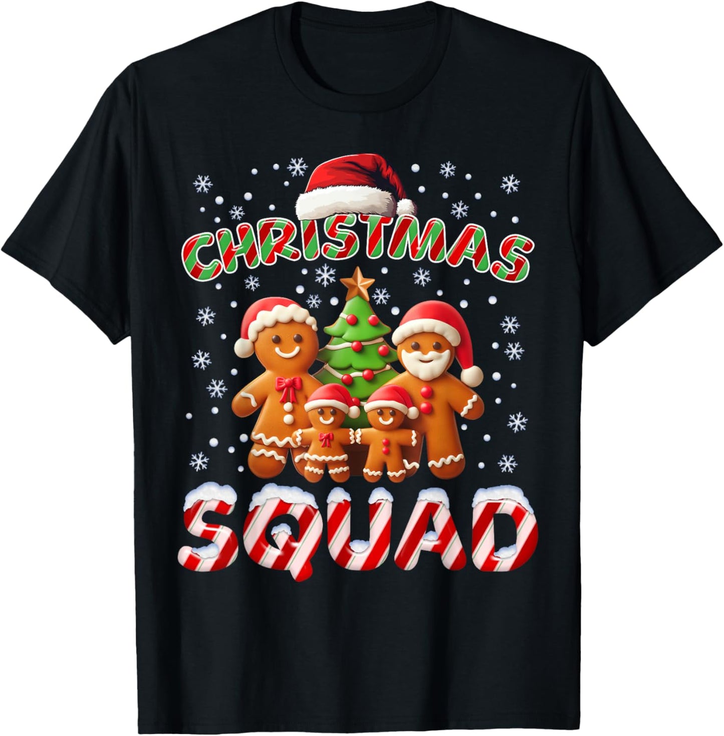 Christmas Squad Gingerbread Family Matching Pajamas Holiday