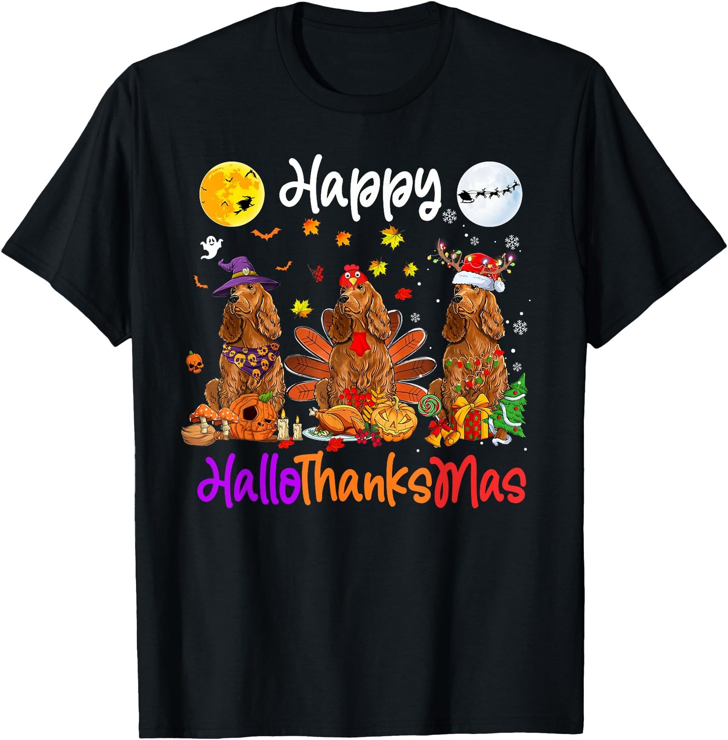 Halloween Thanksgiving Christmas Cocker Spaniel Dog