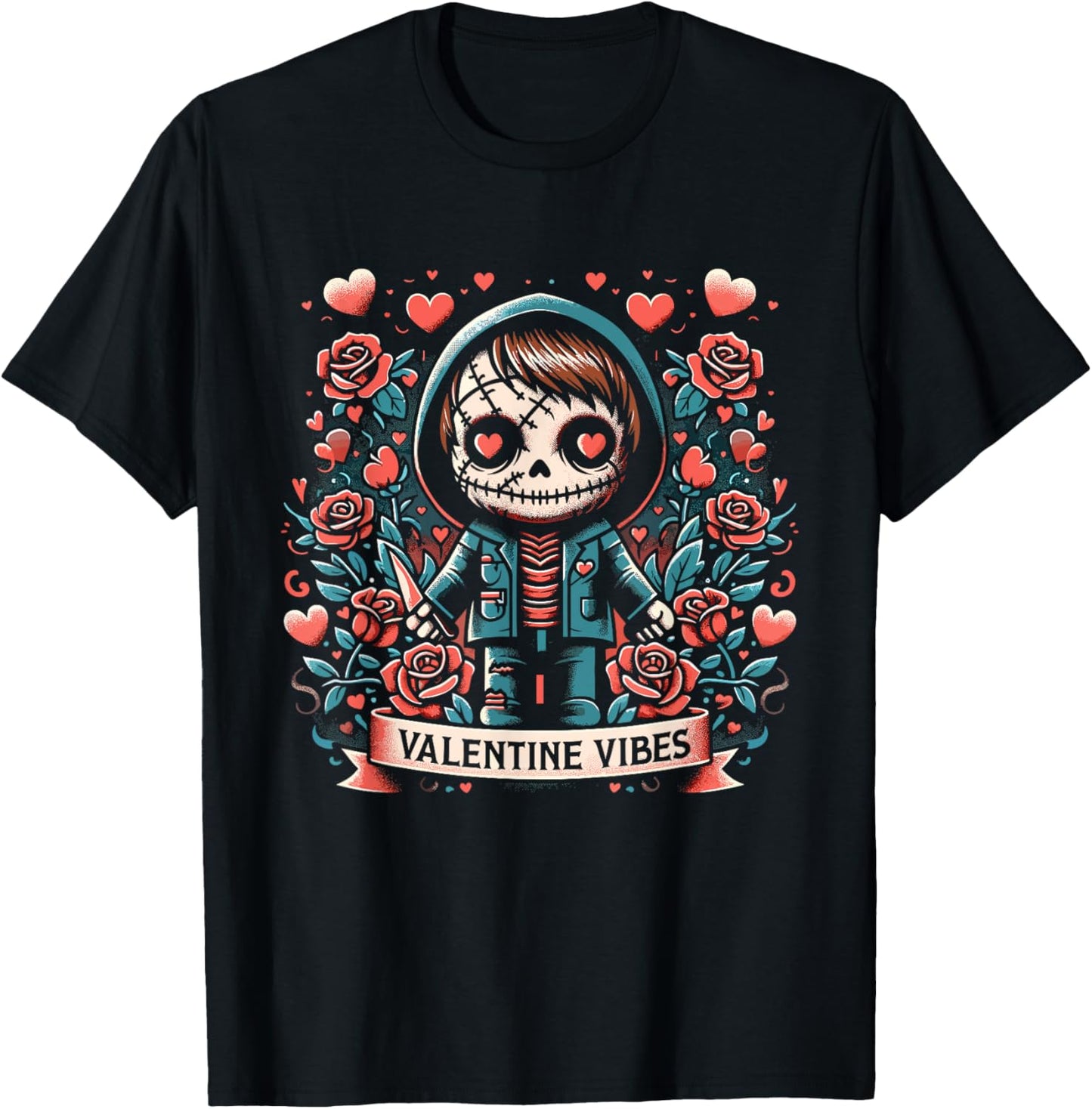 Retro Valentine Vibes Horror Characters Chibi