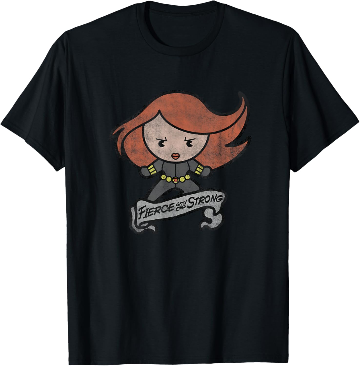 Marvel Kawaii Fierce And Strong Chibi Black Widow Distressed