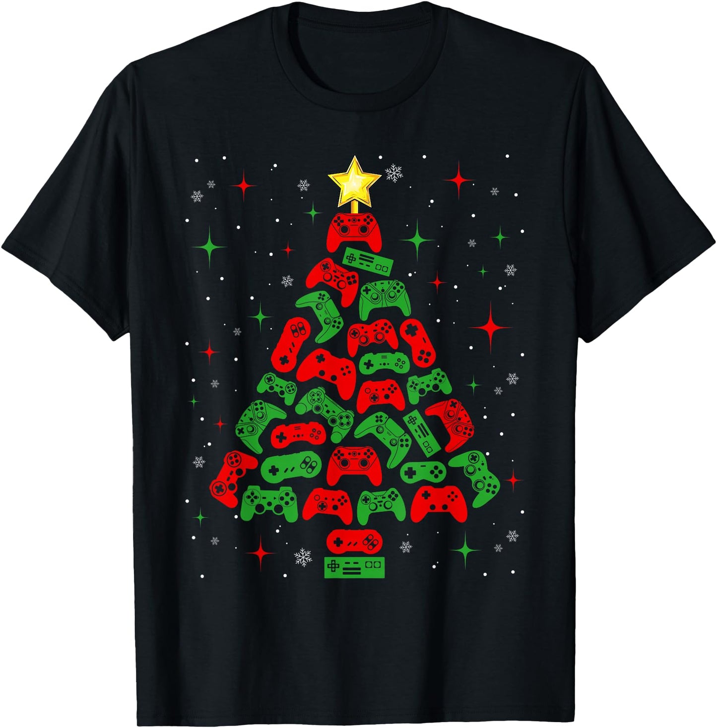 Merry Christmas Gaming Controllers Xmas Tree Gamers Boys Men