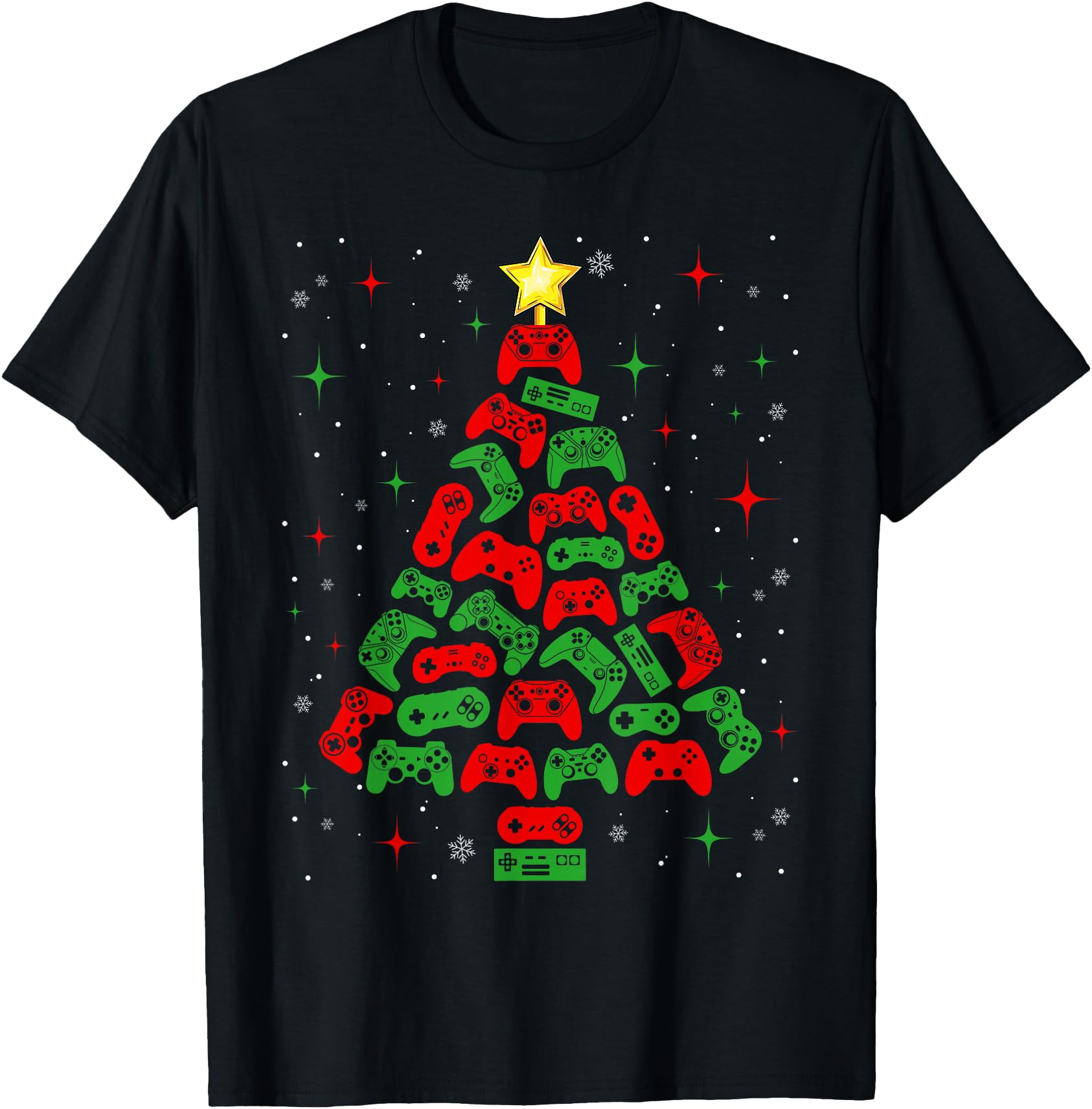 Merry Christmas Gaming Controllers Xmas Tree Gamers Boys Men