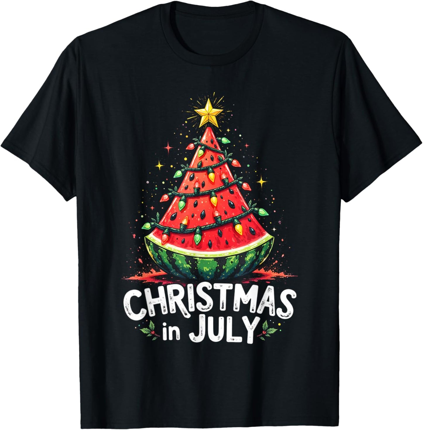 Christmas In July 2025 Watermelon Tree Matching Family Xmas
