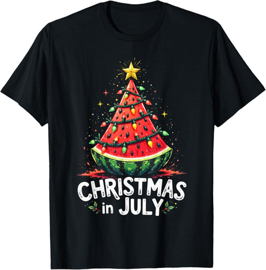 Christmas In July 2025 Watermelon Tree Matching Family Xmas