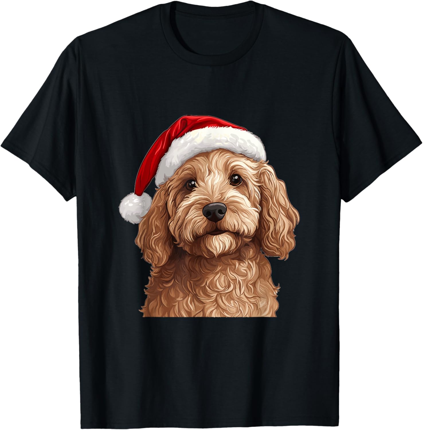 Cute Goldendoodle Dog Christmas Merry X-mas Graphic