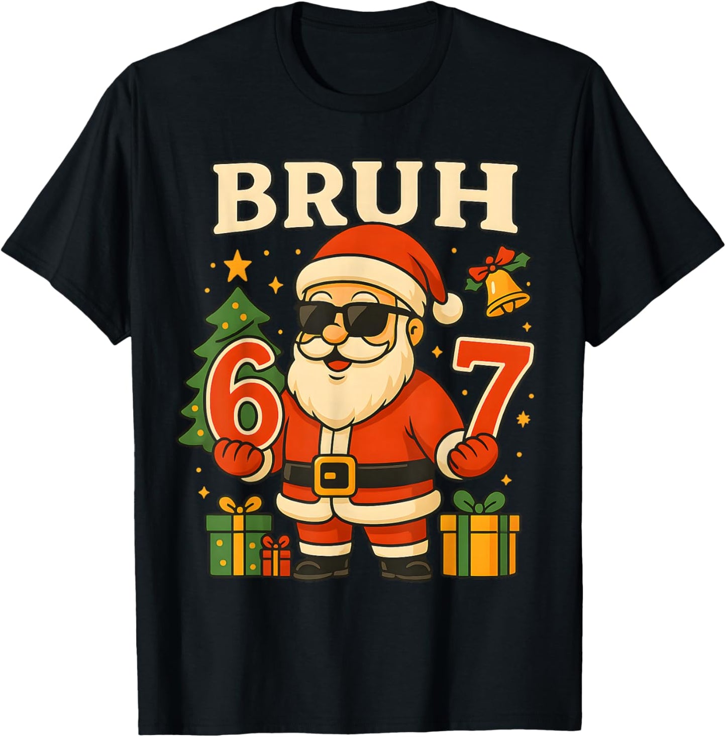Santa Says 67 Bruh Santa Funny Pajamas 67 Meme Christmas