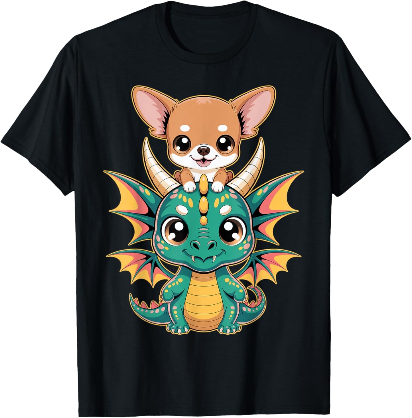 Cute Chibi Dragon With Chihuahua