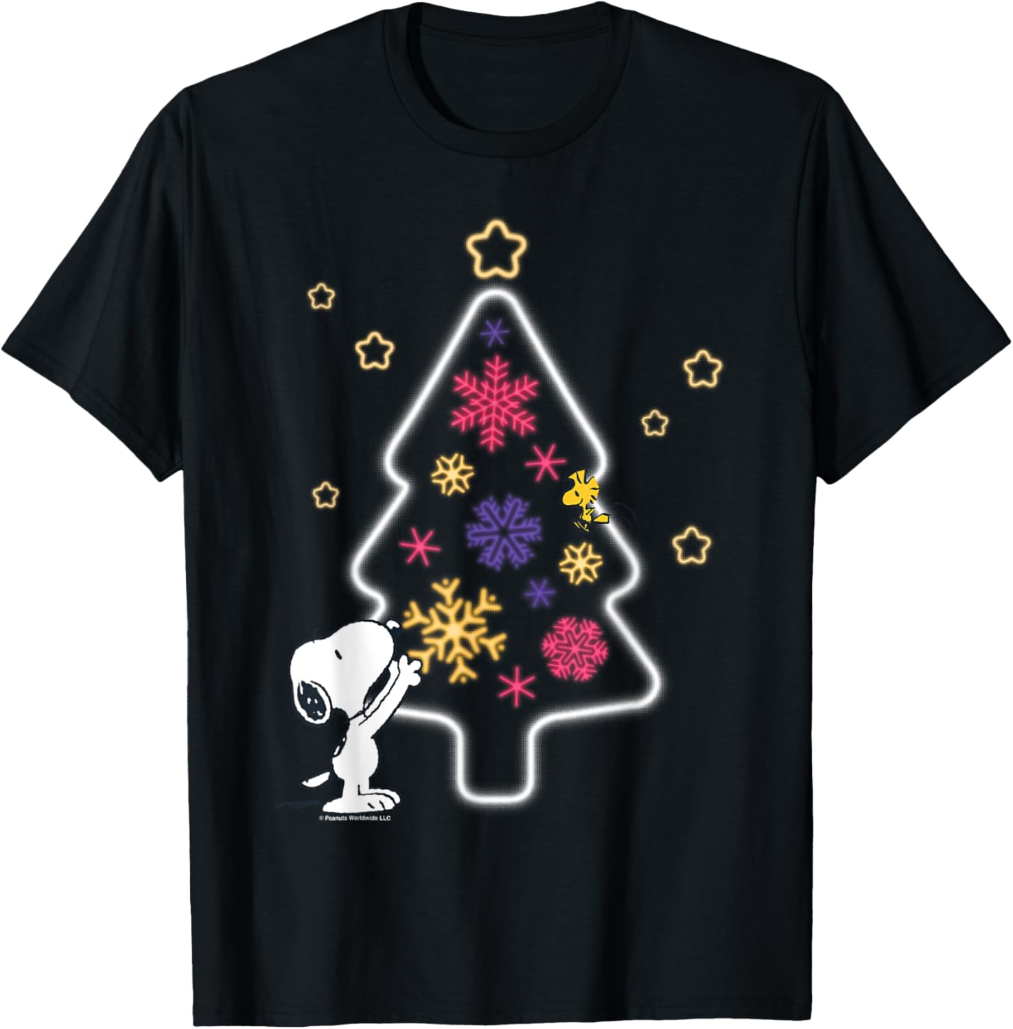 Peanuts Christmas Snoopy Woodstock Xmas Tree Glow