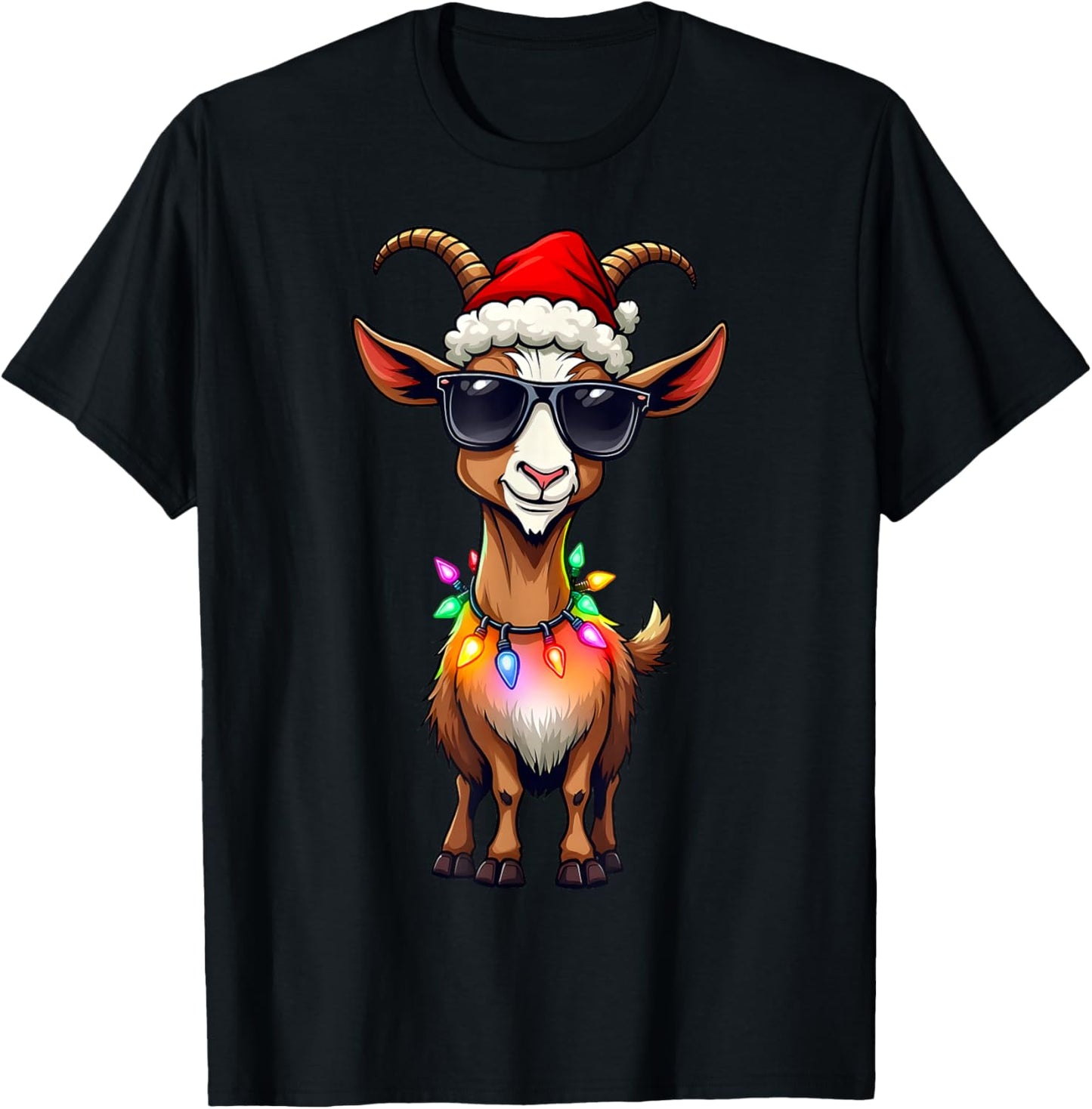 Goat Santa Hat Lights Christmas Cute Xmas Pajama