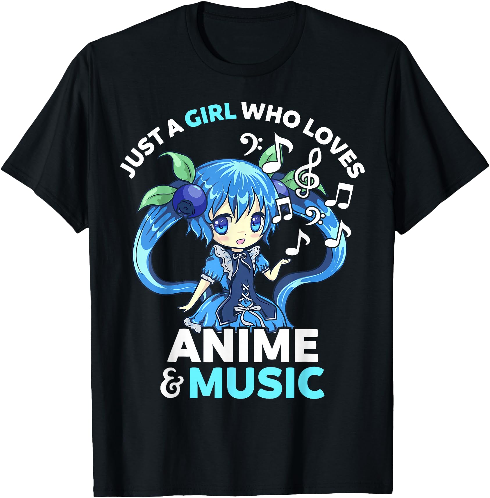 Cute Kawaii Chibi Just A Girl Who Loves Anime and Music Teen