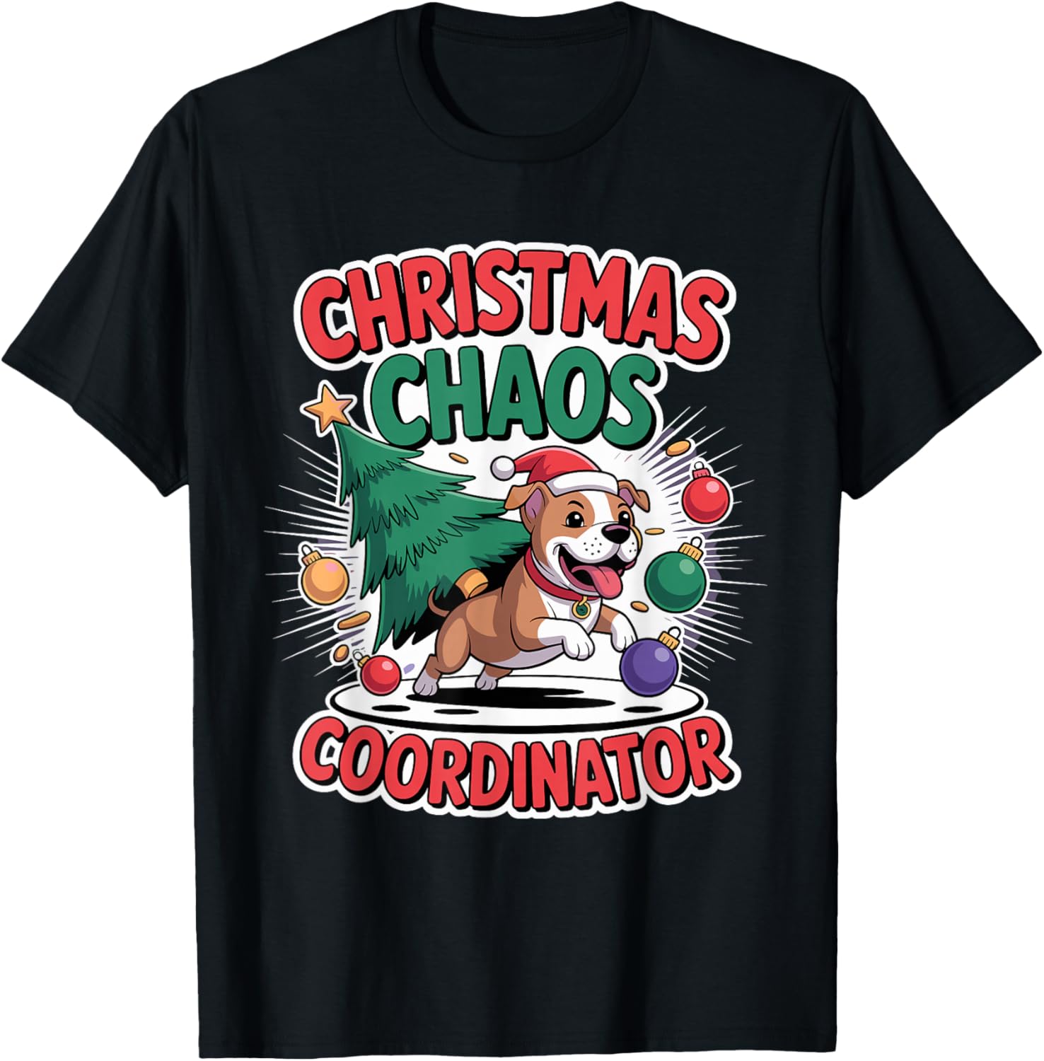 Christmas Chaos Coordinator American Staffordshire Terrier